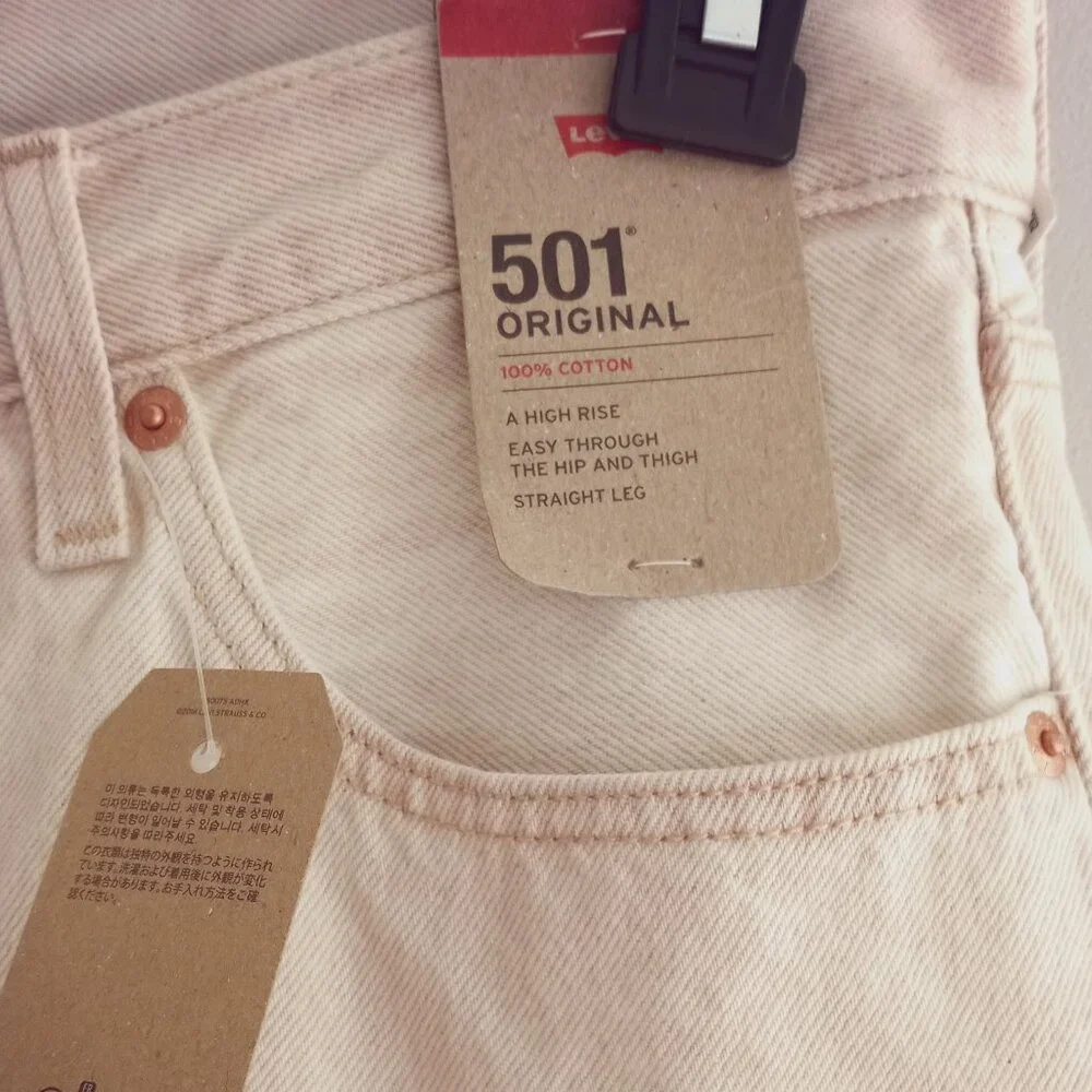 'Levi's' 501 Natural Jean Size 30 X 30 NWT Button - Picture 6 of 13